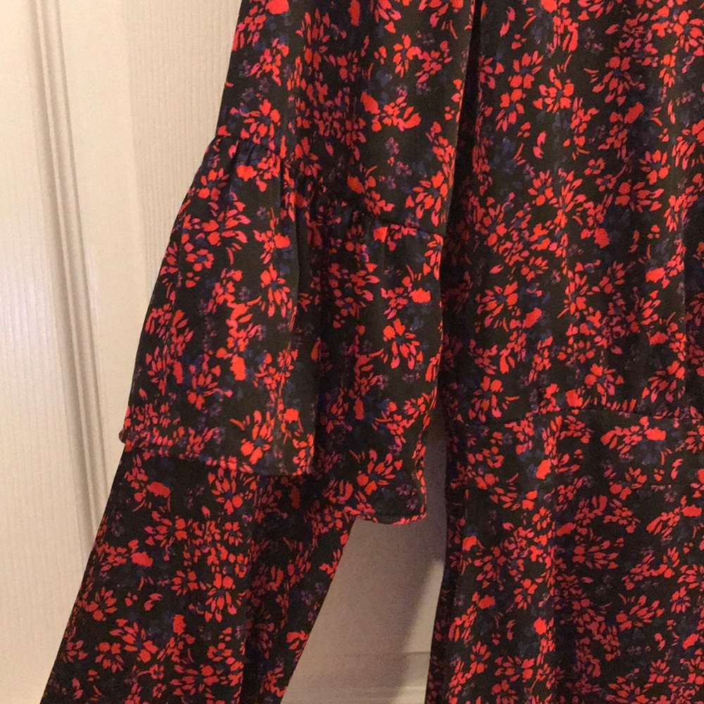Devlin Red Floral Dress View 3